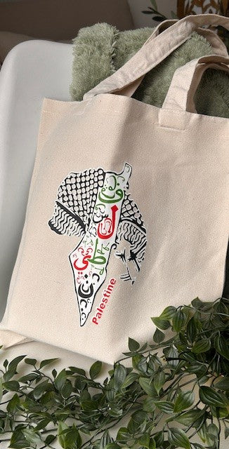 Map & Keffiyeh Tote Bag