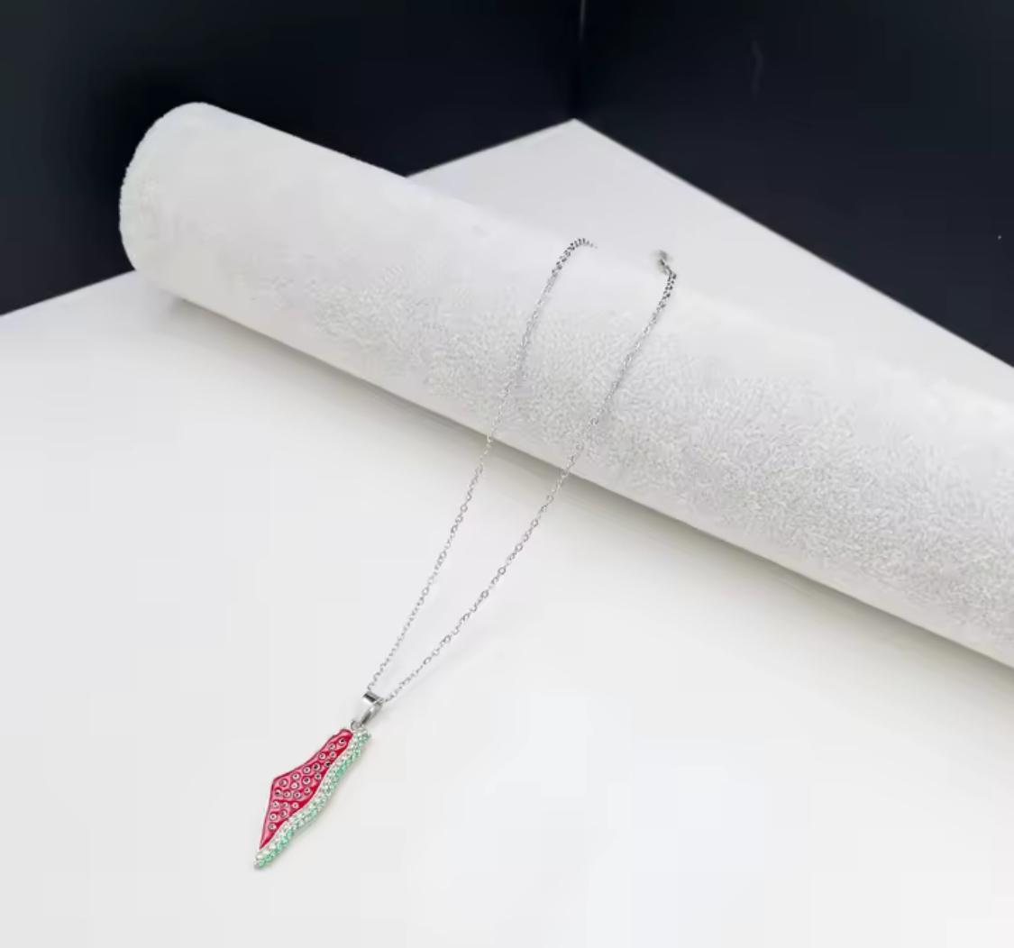 Watermelon Map Necklace 🍉