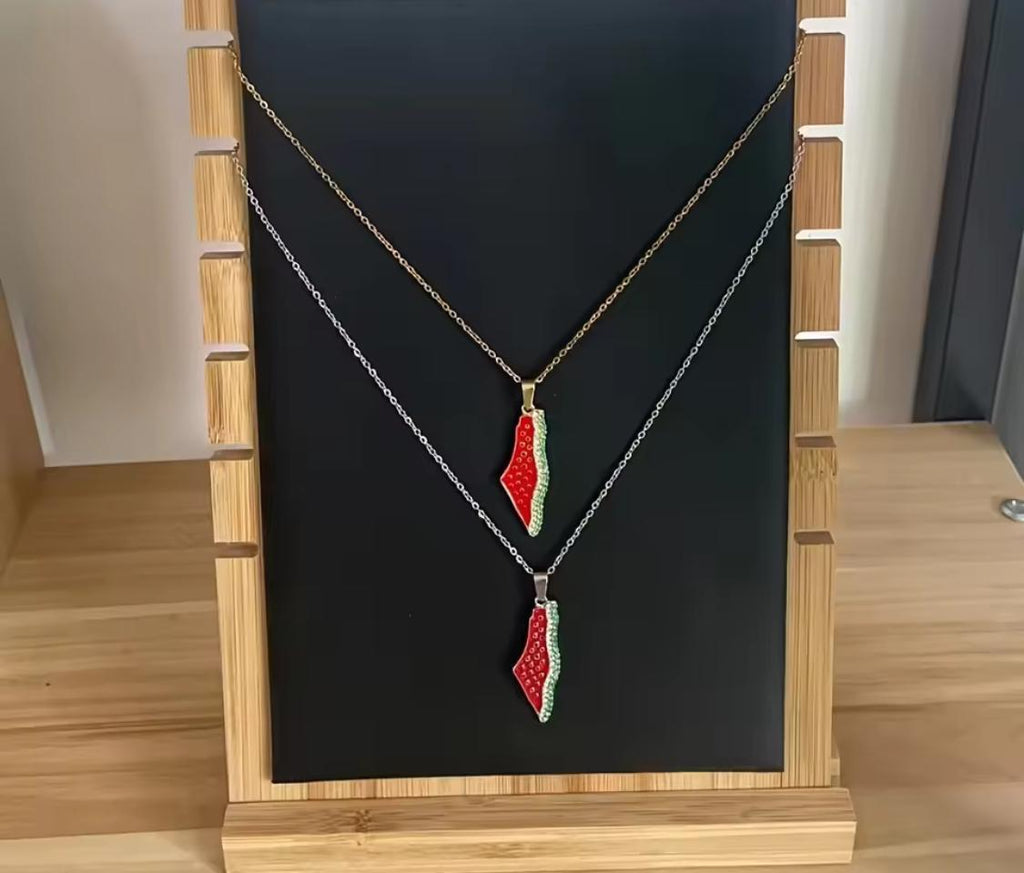 Watermelon Map Necklace 🍉