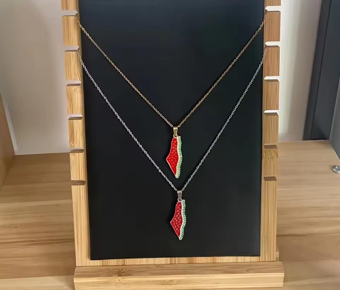 Watermelon Map Necklace 🍉